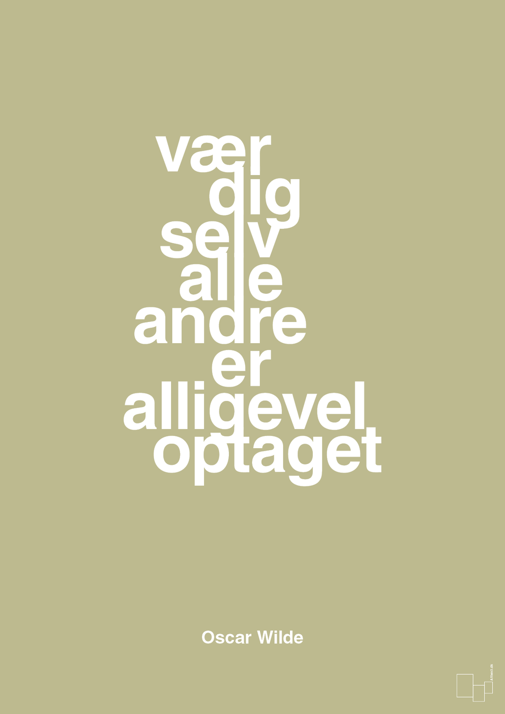 plakat: vær dig selv alle andre er alligevel optaget - back to nature-Forfatter-A1two3