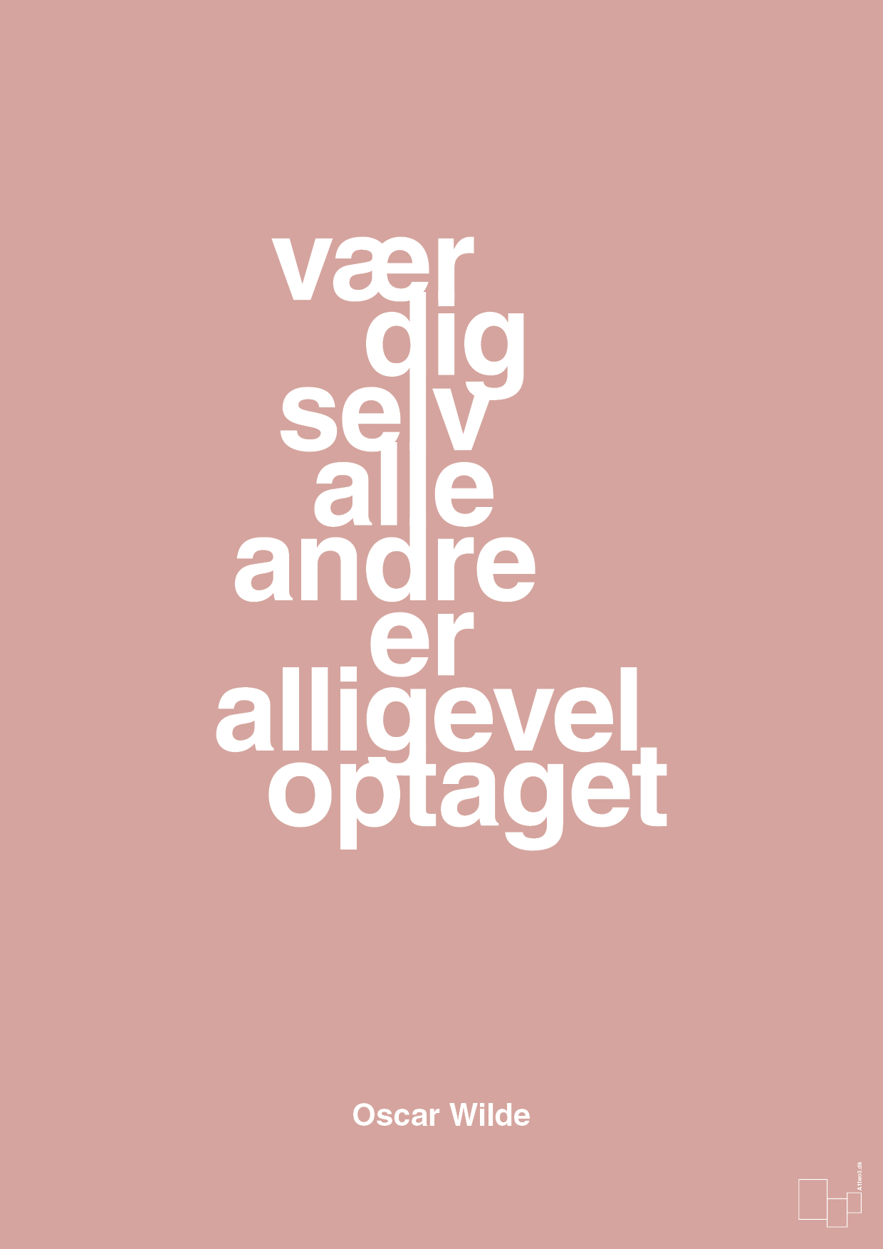 plakat: vær dig selv alle andre er alligevel optaget - bubble shell-Forfatter-A1two3