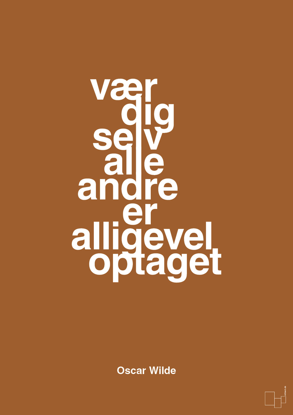 plakat: vær dig selv alle andre er alligevel optaget - cognac-Forfatter-A1two3