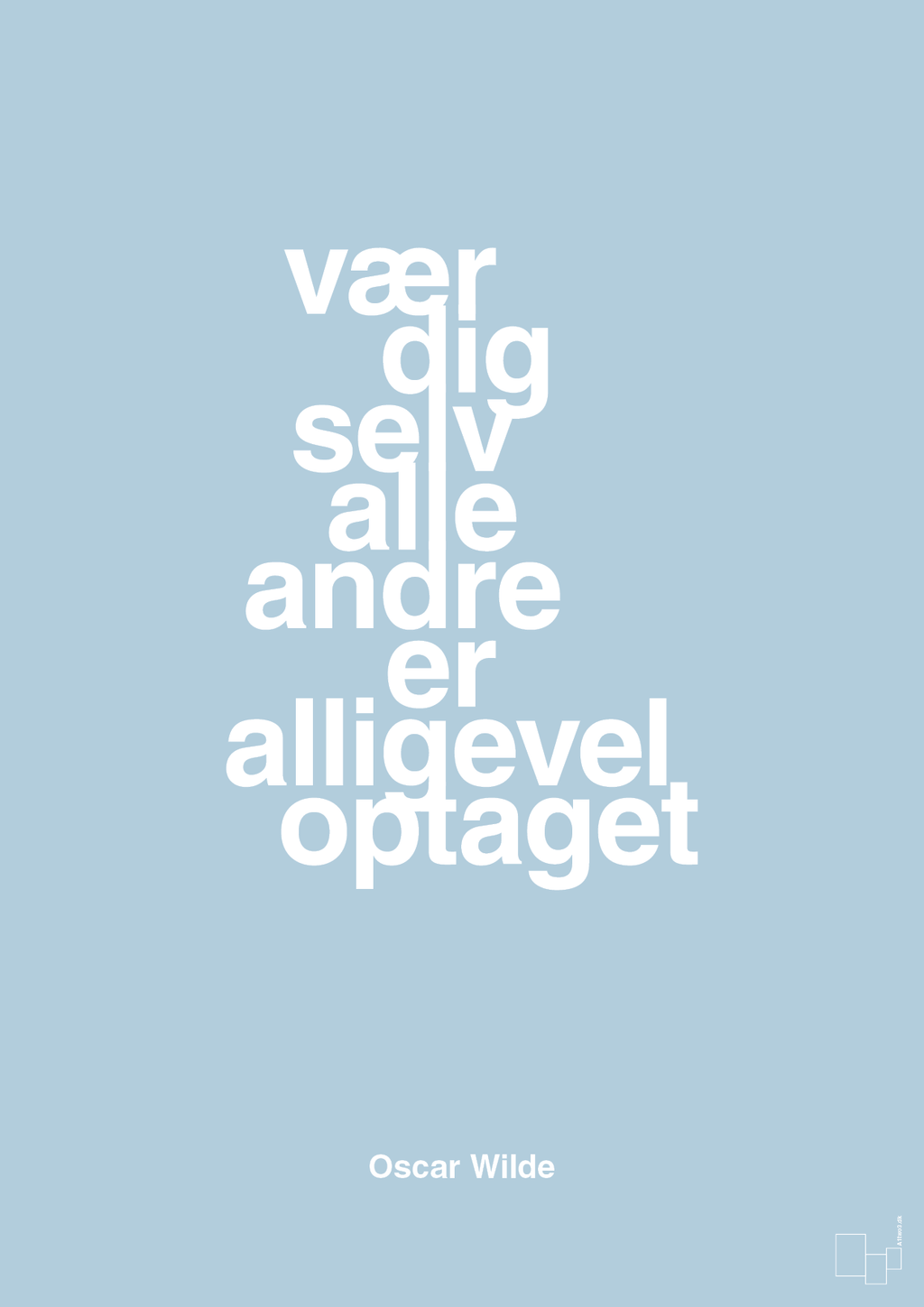 plakat: vær dig selv alle andre er alligevel optaget - heavenly blue-Forfatter-A1two3