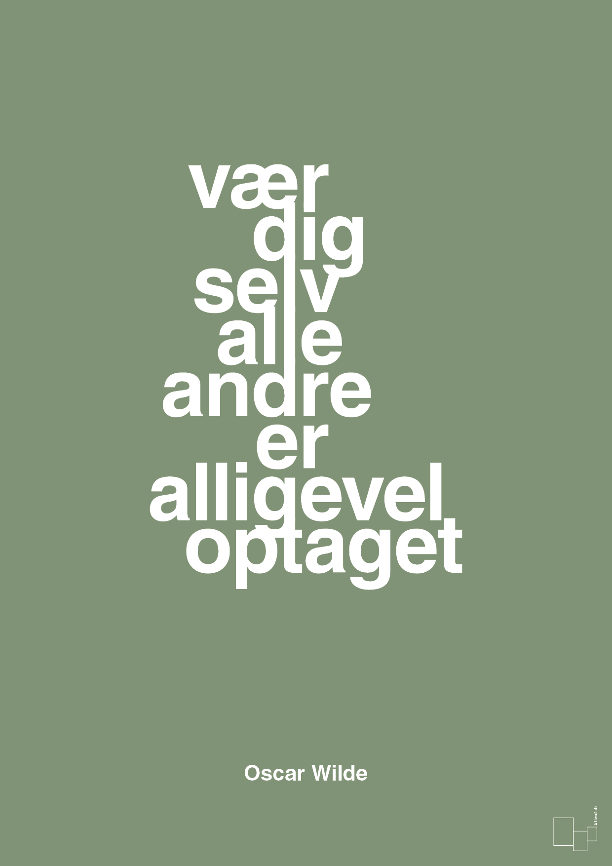 plakat: vær dig selv alle andre er alligevel optaget - jade-Forfatter-A1two3