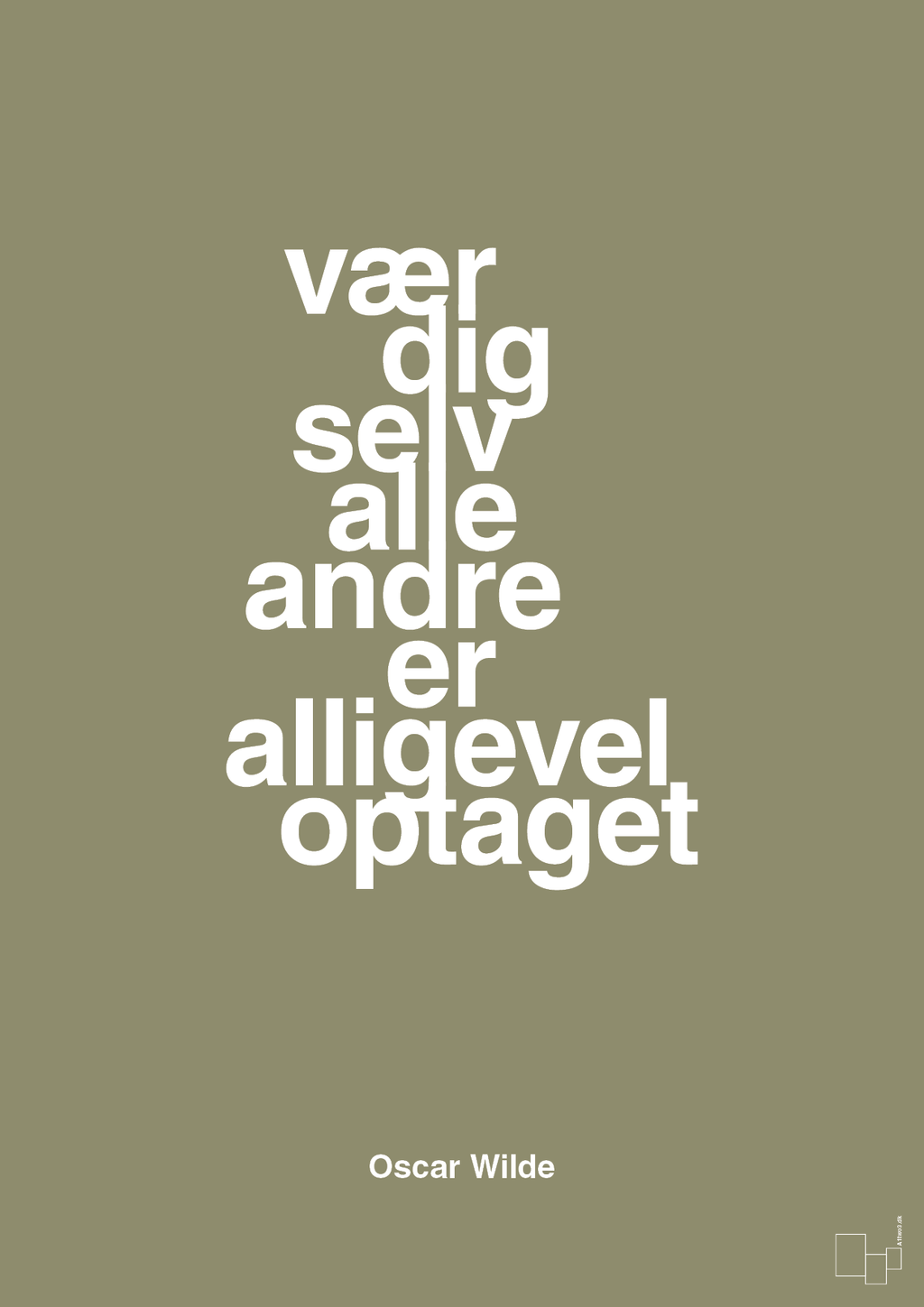 plakat: vær dig selv alle andre er alligevel optaget - misty forrest-Forfatter-A1two3