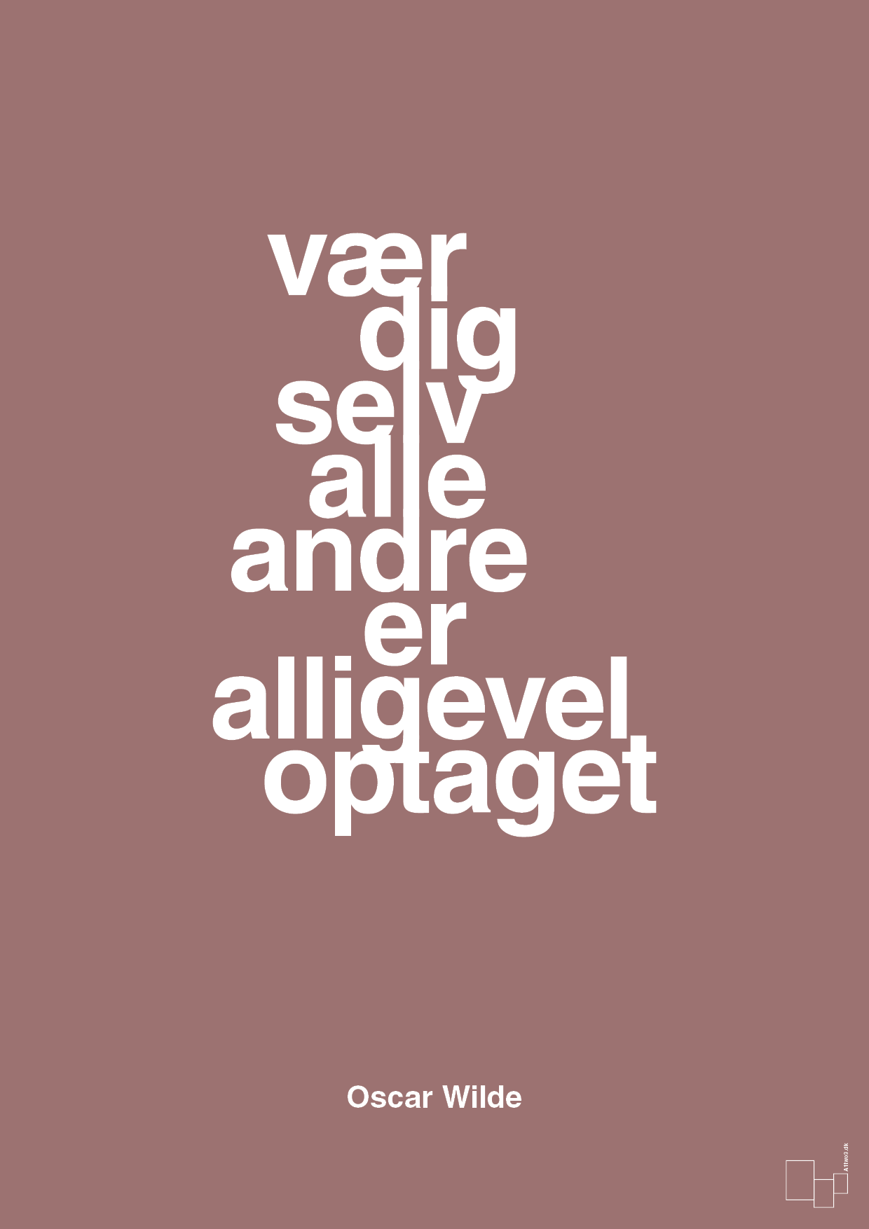 plakat: vær dig selv alle andre er alligevel optaget - plum-Forfatter-A1two3