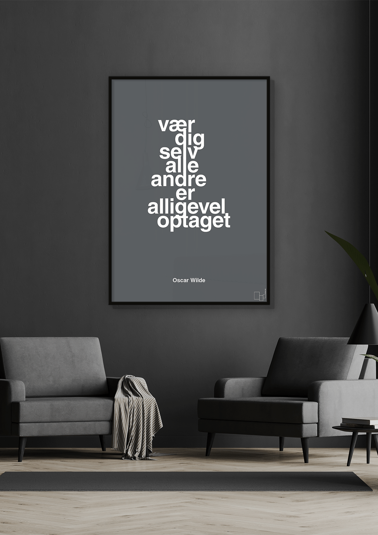 plakat: vær dig selv alle andre er alligevel optaget - rumba orange-Forfatter-A1two3