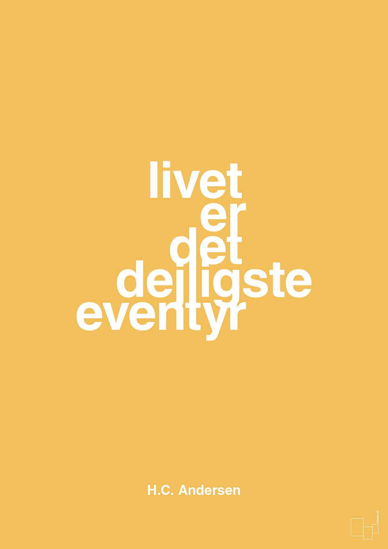 plakat: livet er det dejligste eventyr - honeycomb-Forfatter-A1two3