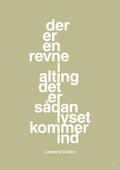 plakat: der er en revne i alting det er sådan lyset kommer ind - back to nature-Musiker-A1two3