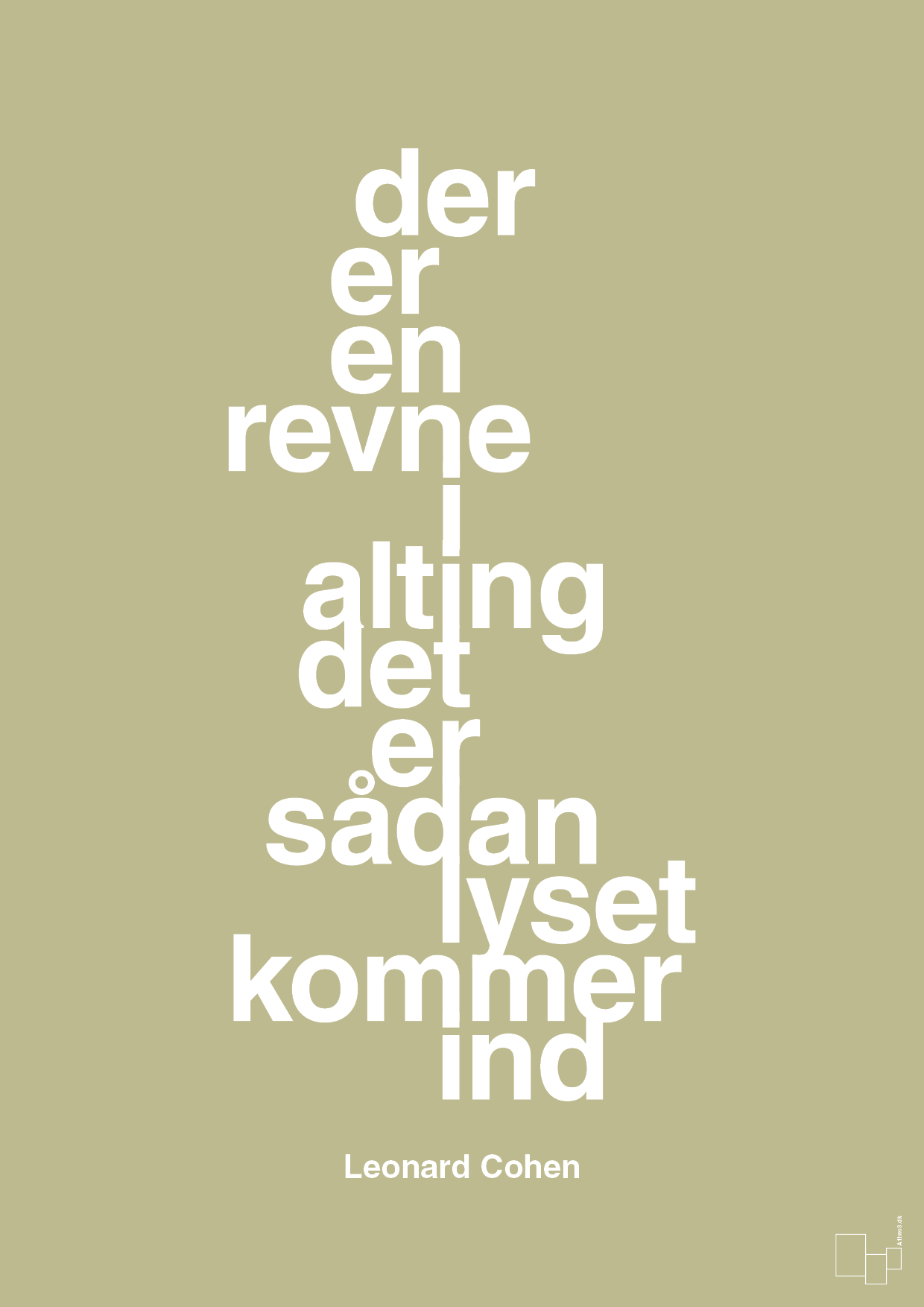 plakat: der er en revne i alting det er sådan lyset kommer ind - back to nature-Musiker-A1two3