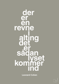 plakat: der er en revne i alting det er sådan lyset kommer ind - battleship gray-Musiker-A1two3
