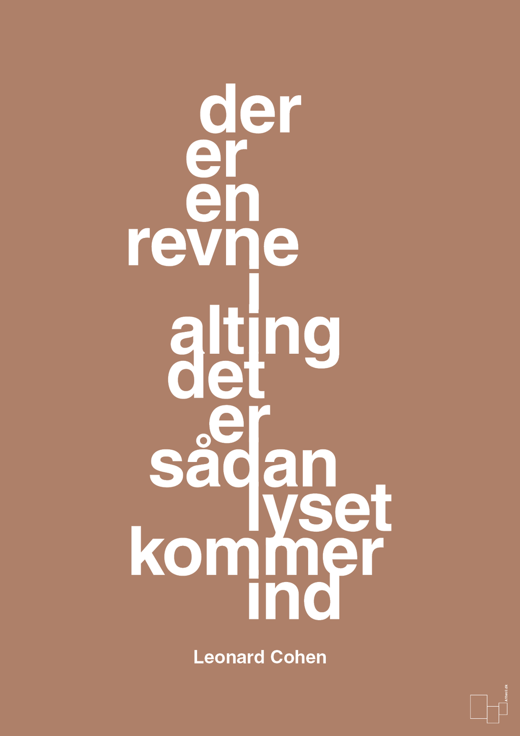 plakat: der er en revne i alting det er sådan lyset kommer ind - cider spice-Musiker-A1two3