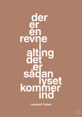 plakat: der er en revne i alting det er sådan lyset kommer ind - cider spice-Musiker-A1two3