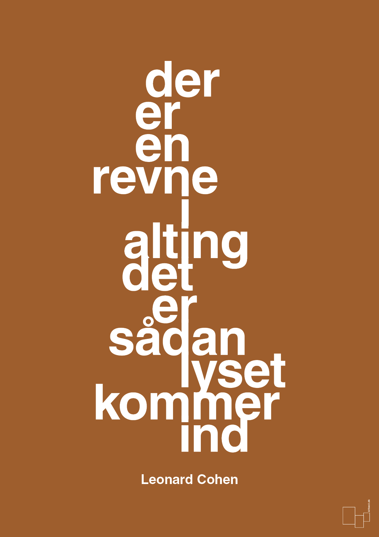 plakat: der er en revne i alting det er sådan lyset kommer ind - cognac-Musiker-A1two3