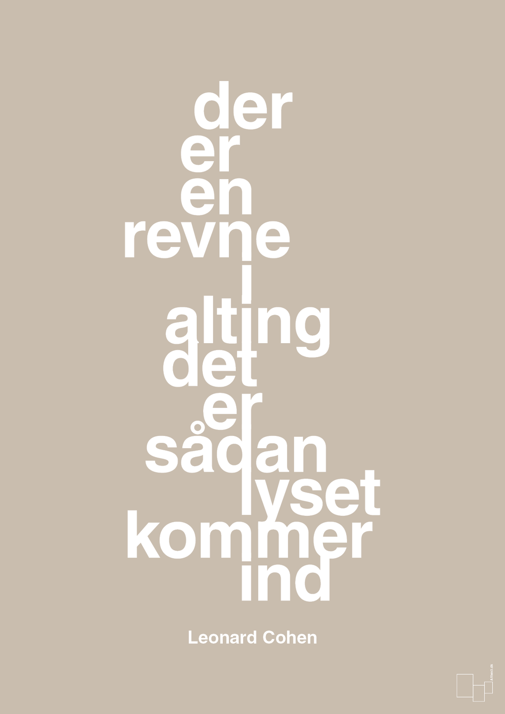 plakat: der er en revne i alting det er sådan lyset kommer ind - creamy mushroom-Musiker-A1two3
