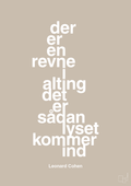 plakat: der er en revne i alting det er sådan lyset kommer ind - creamy mushroom-Musiker-A1two3