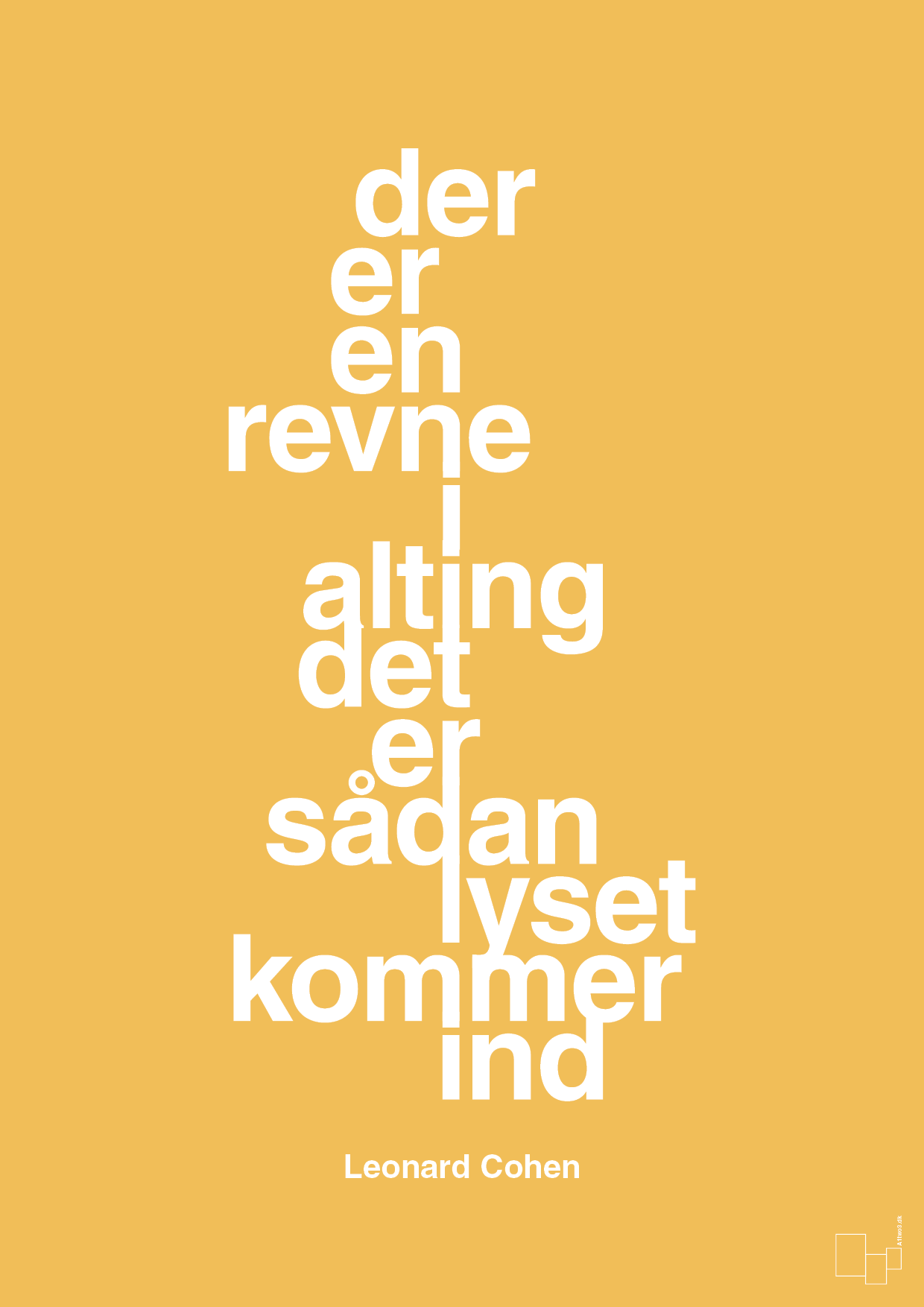 plakat: der er en revne i alting det er sådan lyset kommer ind - honeycomb-Musiker-A1two3