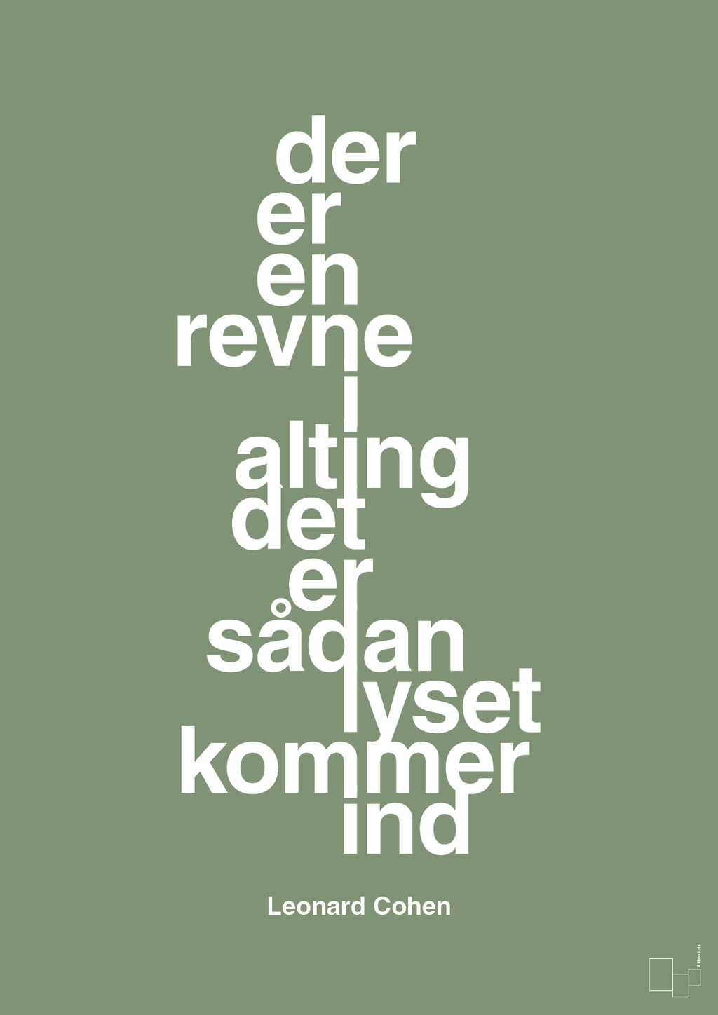 plakat: der er en revne i alting det er sådan lyset kommer ind - jade-Musiker-A1two3