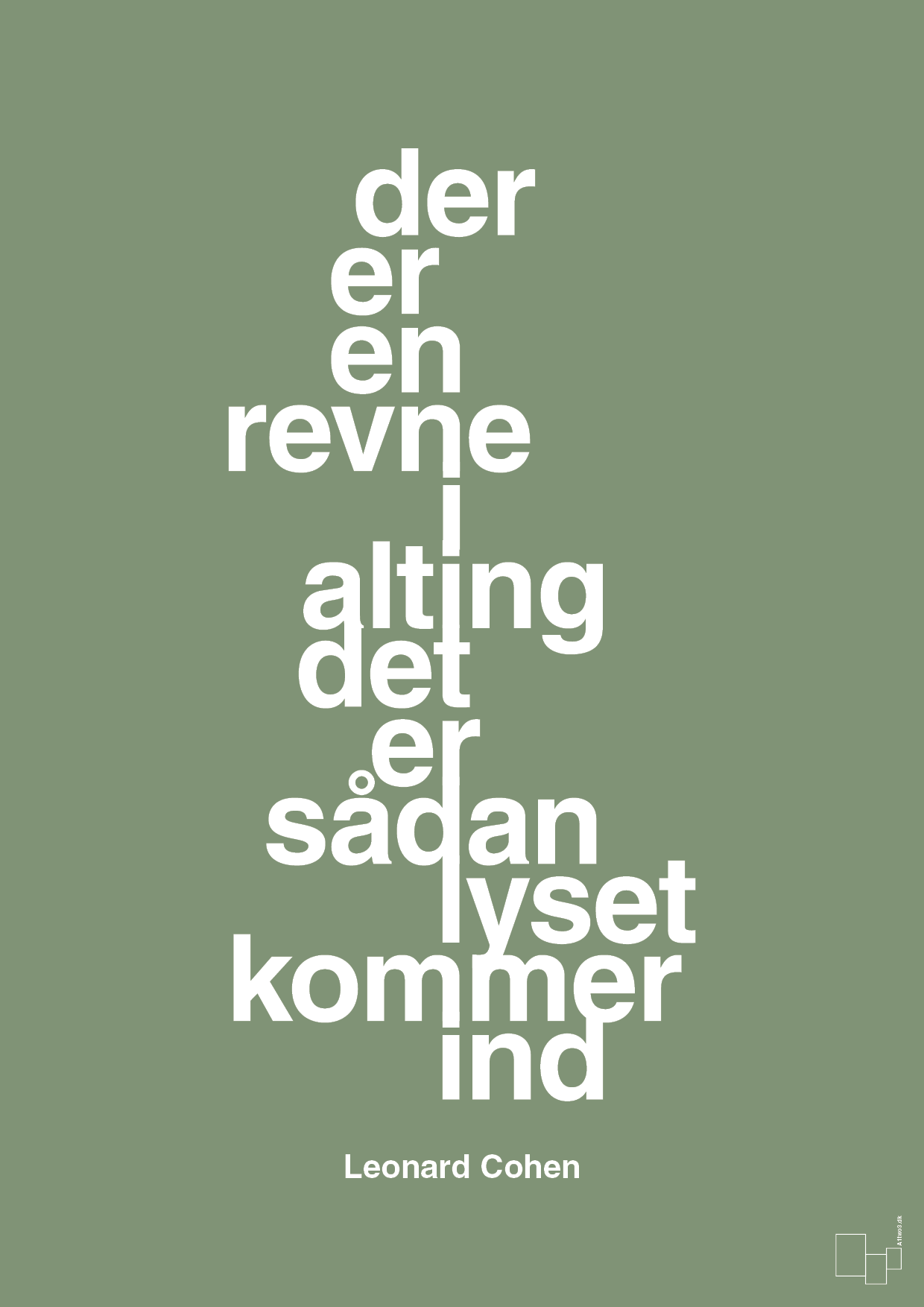plakat: der er en revne i alting det er sådan lyset kommer ind - jade-Musiker-A1two3