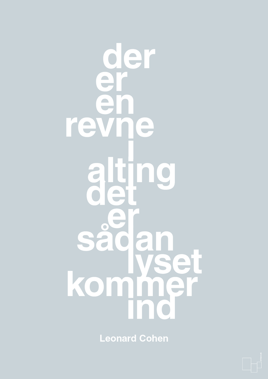 plakat: der er en revne i alting det er sådan lyset kommer ind - light drizzle-Musiker-A1two3