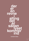 plakat: der er en revne i alting det er sådan lyset kommer ind - plum-Musiker-A1two3