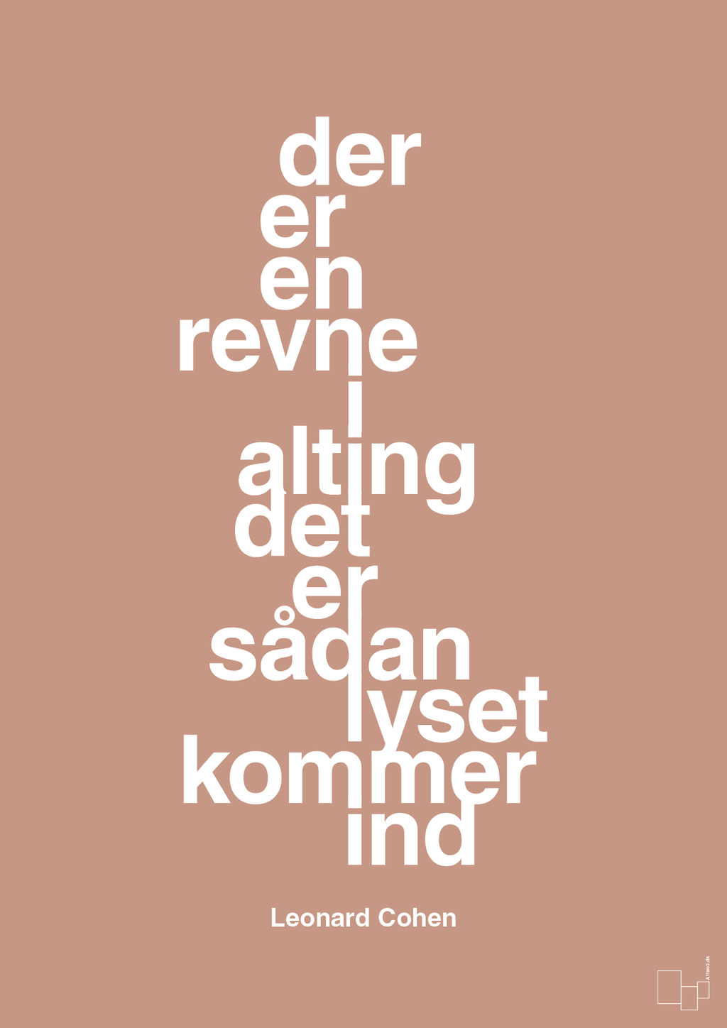 plakat: der er en revne i alting det er sådan lyset kommer ind - powder-Musiker-A1two3