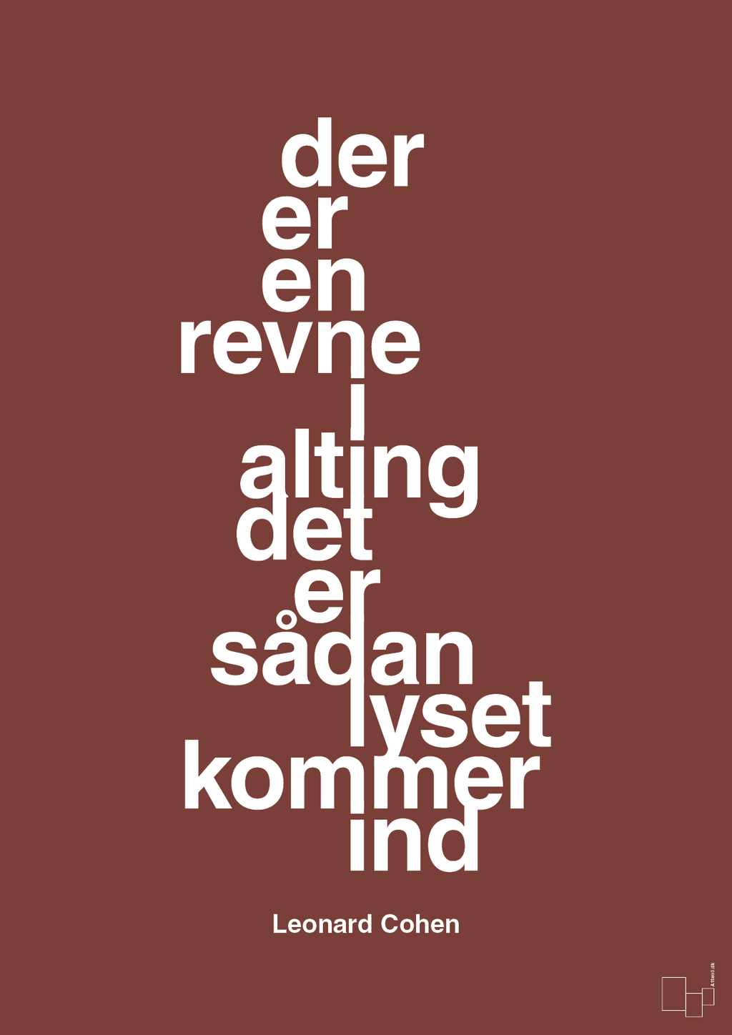 plakat: der er en revne i alting det er sådan lyset kommer ind - red pepper-Musiker-A1two3