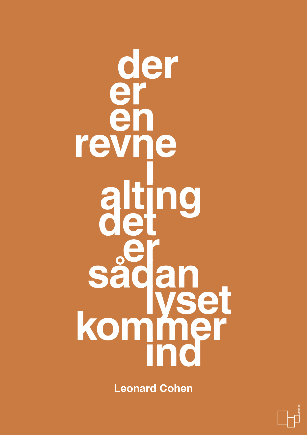 plakat: der er en revne i alting det er sådan lyset kommer ind - rumba orange-Musiker-A1two3