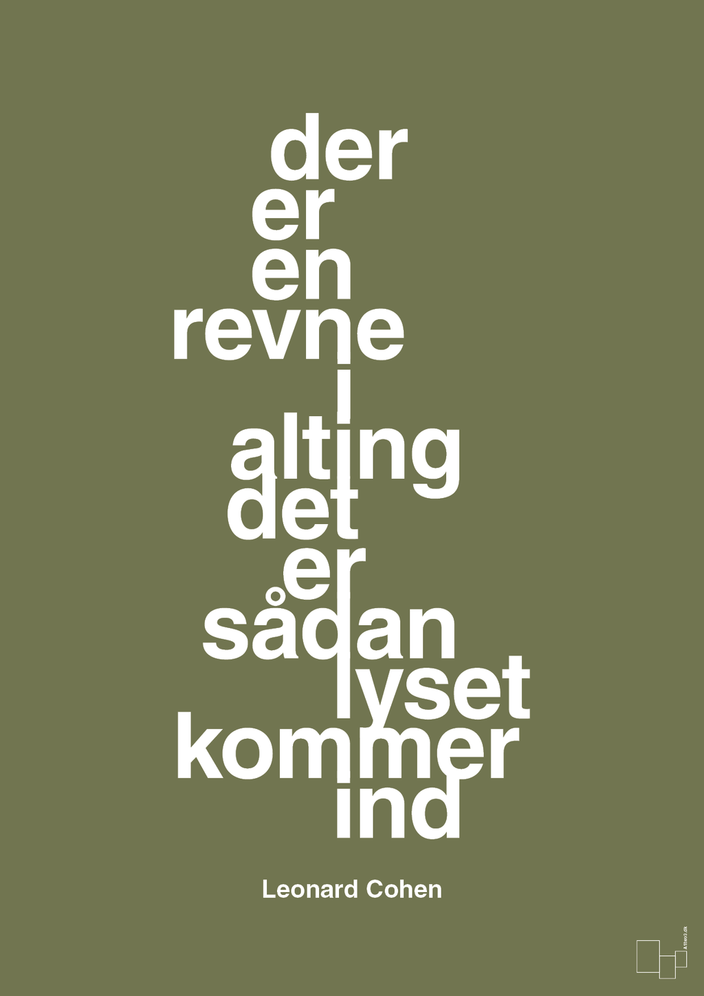 plakat: der er en revne i alting det er sådan lyset kommer ind - secret meadow-Musiker-A1two3