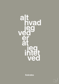 plakat: alt hvad jeg ved er at jeg intet ved - battleship gray-Filosof-A1two3