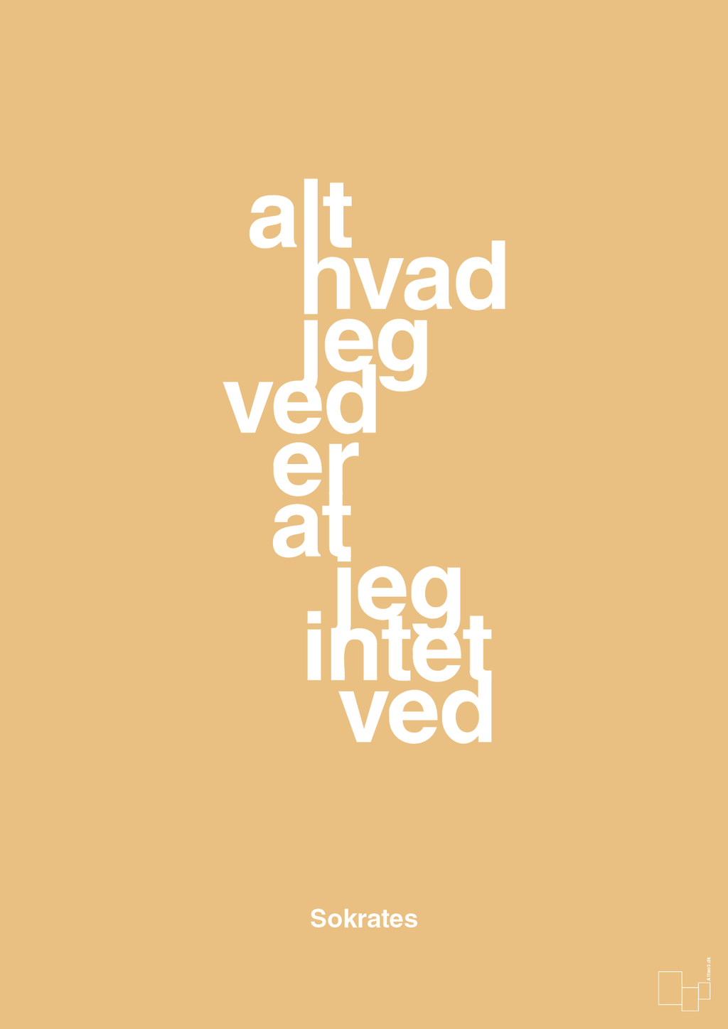 plakat: alt hvad jeg ved er at jeg intet ved - charismatic-Filosof-A1two3