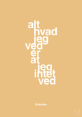 plakat: alt hvad jeg ved er at jeg intet ved - charismatic-Filosof-A1two3