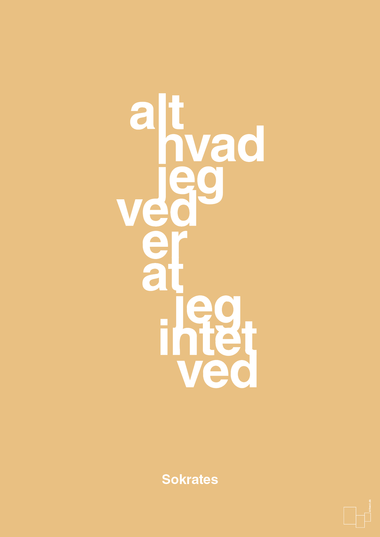 plakat: alt hvad jeg ved er at jeg intet ved - charismatic-Filosof-A1two3