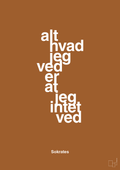 plakat: alt hvad jeg ved er at jeg intet ved - cognac-Filosof-A1two3
