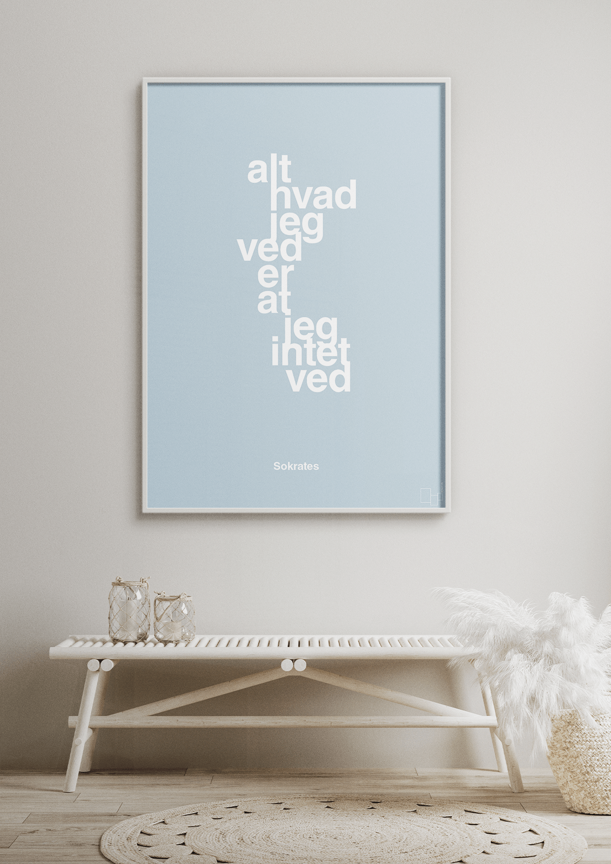 plakat: alt hvad jeg ved er at jeg intet ved - bubble shell-Filosof-A1two3