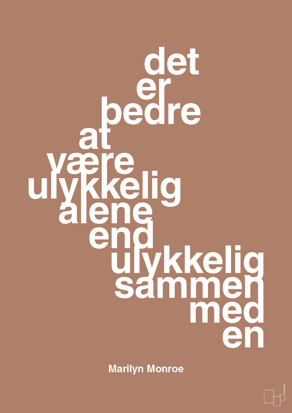 plakat: det er bedre at være ulykkelig alene end ulykkelig sammen med en - cider spice-Musiker-A1two3
