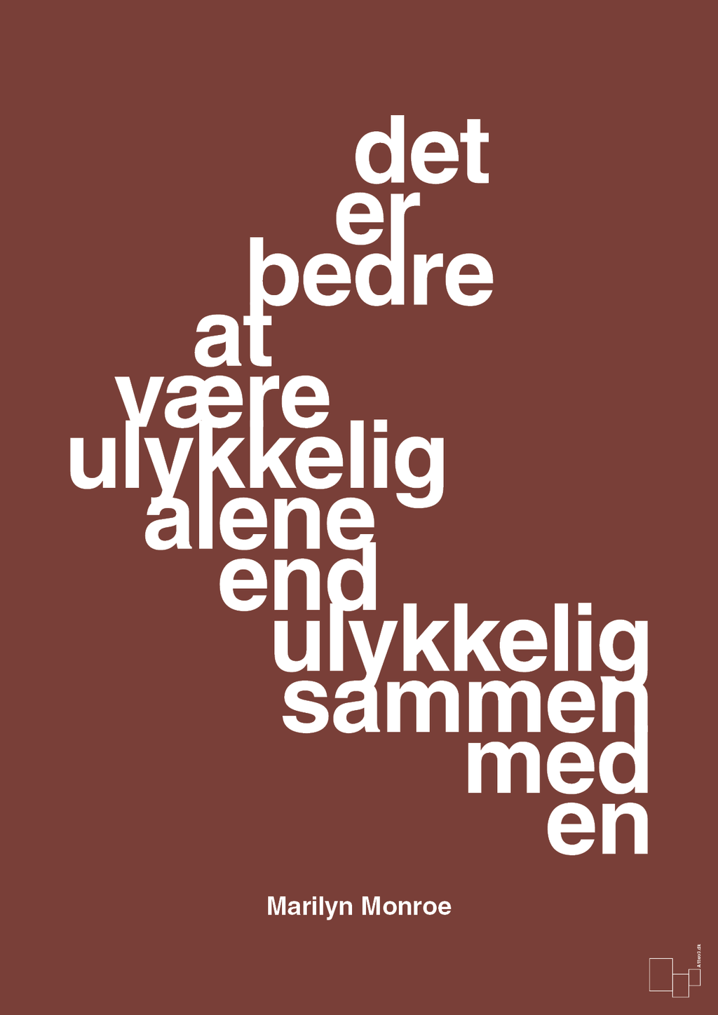 plakat: det er bedre at være ulykkelig alene end ulykkelig sammen med en - red pepper-Musiker-A1two3