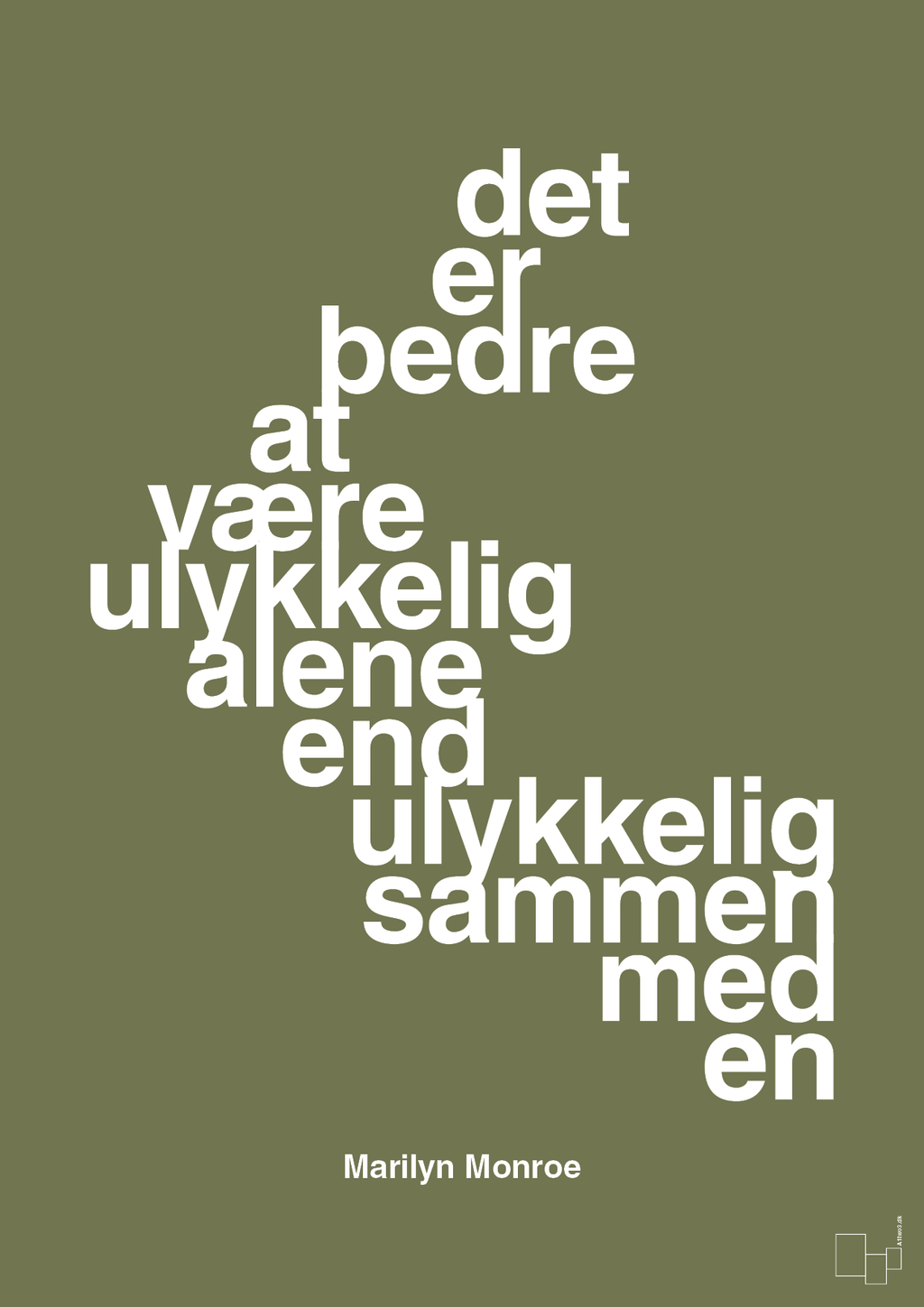 plakat: det er bedre at være ulykkelig alene end ulykkelig sammen med en - secret meadow-Musiker-A1two3
