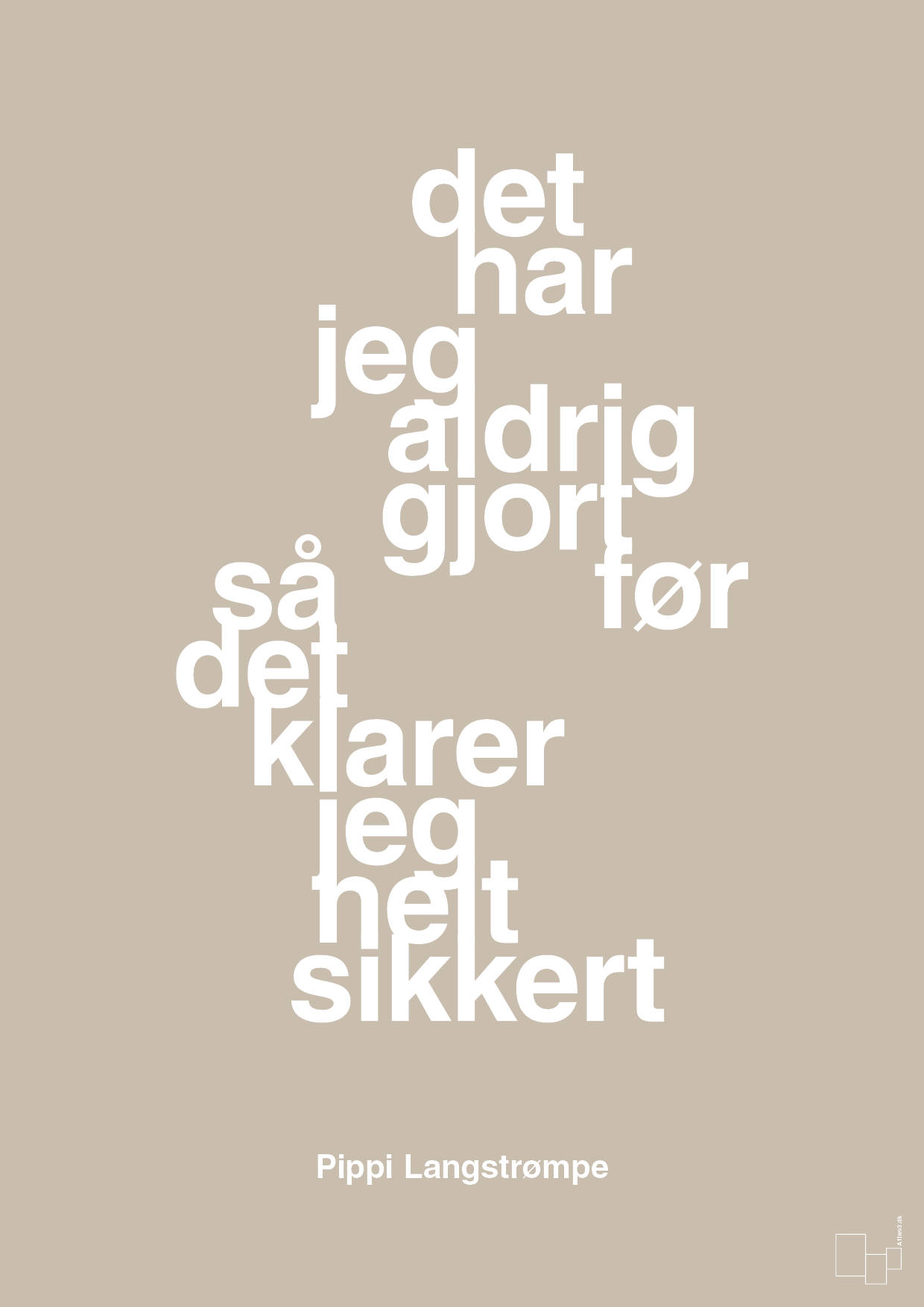 plakat: det har jeg aldrig gjort før så det klarer jeg helt sikkert - creamy mushroom-Børnebogsfigur-A1two3