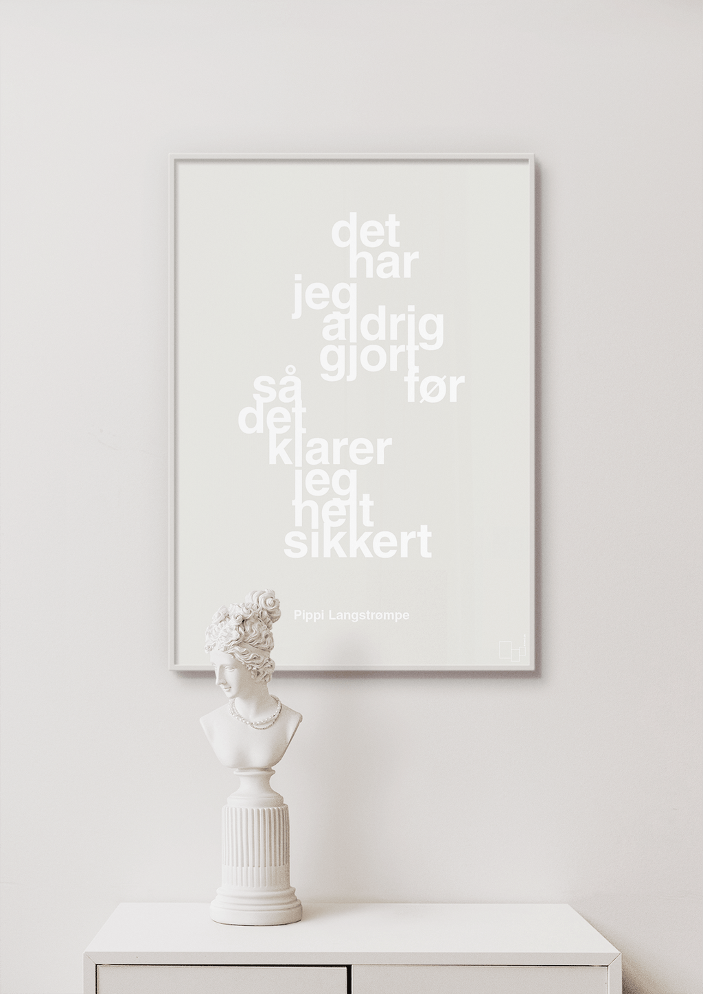 plakat: det har jeg aldrig gjort før så det klarer jeg helt sikkert - graphic charcoal-Børnebogsfigur-A1two3