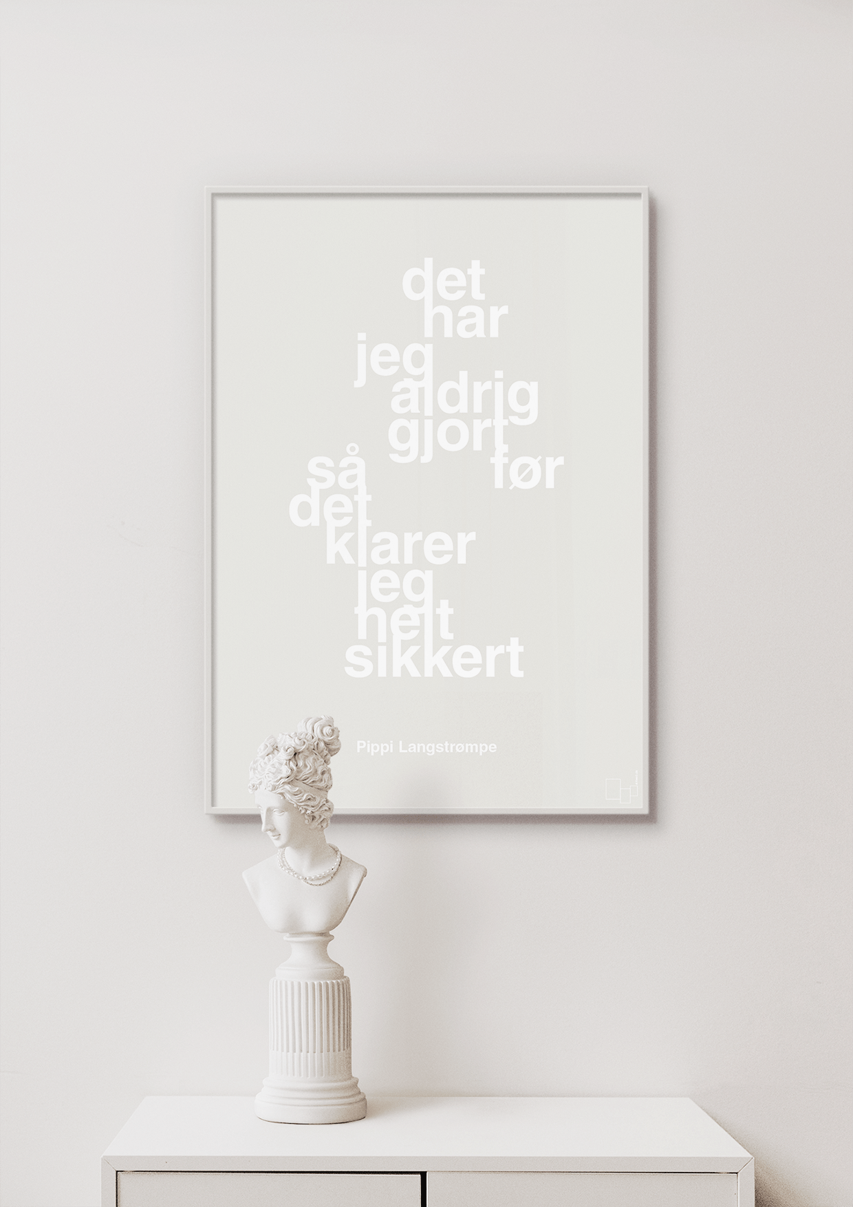 plakat: det har jeg aldrig gjort før så det klarer jeg helt sikkert - battleship gray-Børnebogsfigur-A1two3