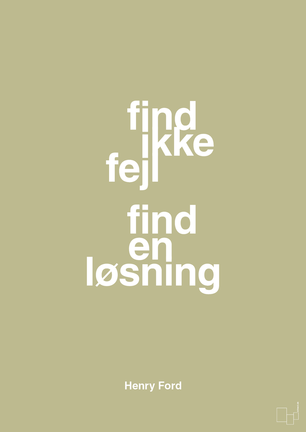 plakat: find ikke fejl find en løsning - back to nature-Opfinder-A1two3