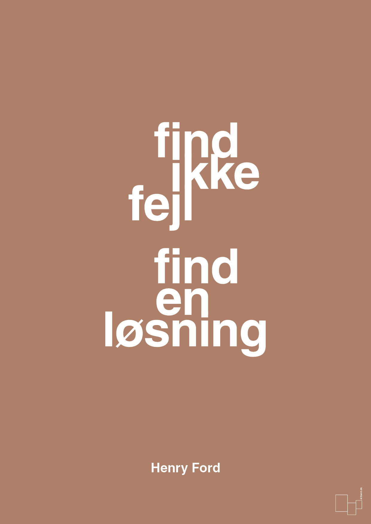 plakat: find ikke fejl find en løsning - cider spice-Opfinder-A1two3