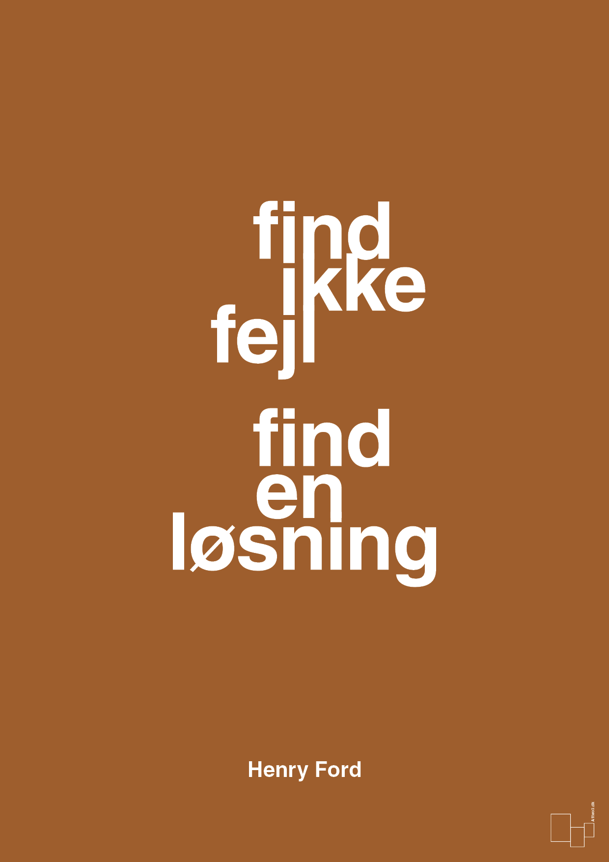 plakat: find ikke fejl find en løsning - cognac-Opfinder-A1two3