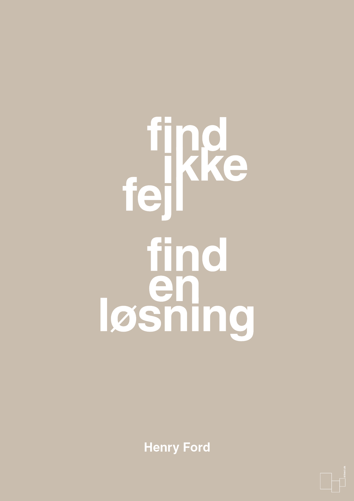 plakat: find ikke fejl find en løsning - creamy mushroom-Opfinder-A1two3