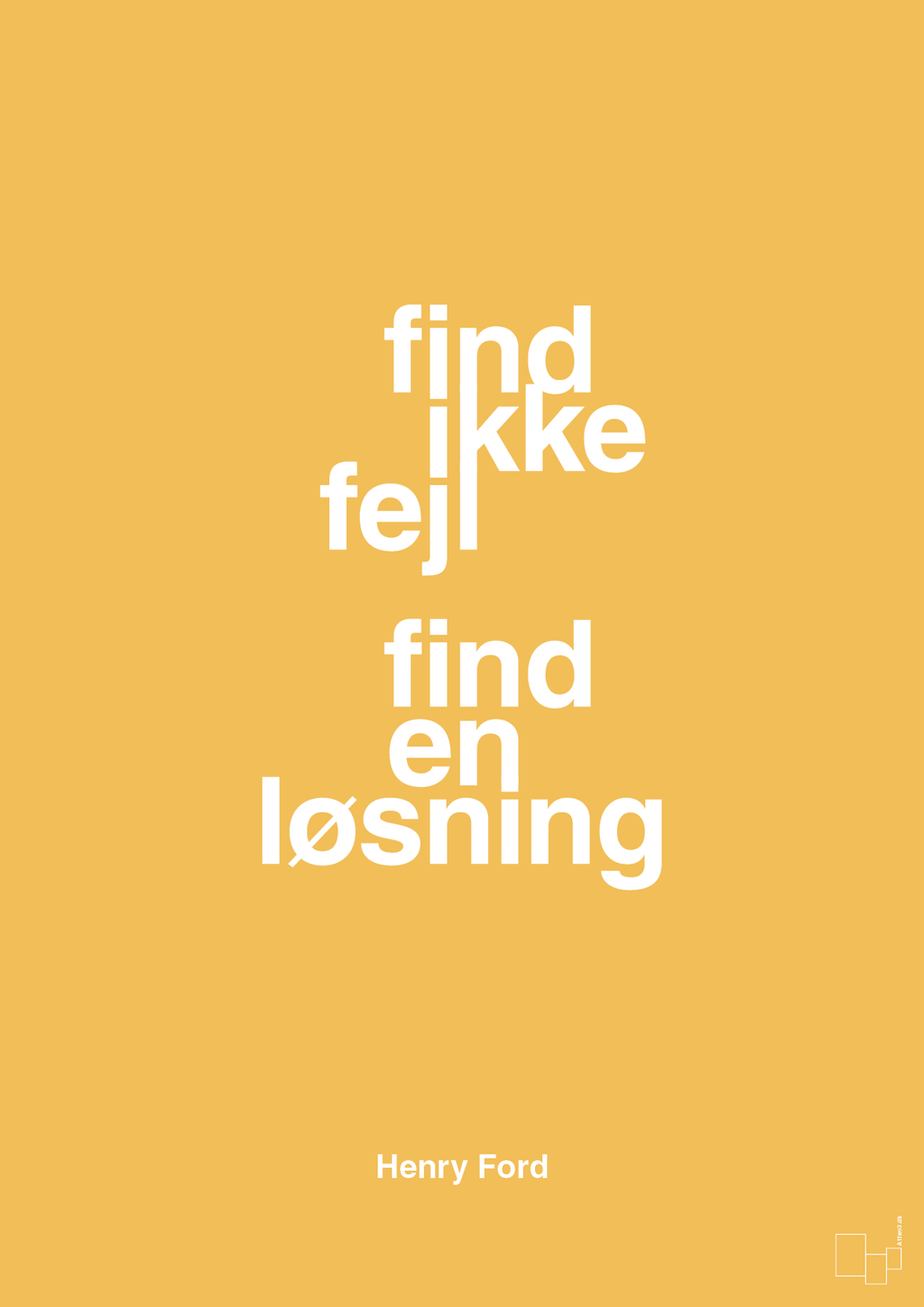 plakat: find ikke fejl find en løsning - honeycomb-Opfinder-A1two3