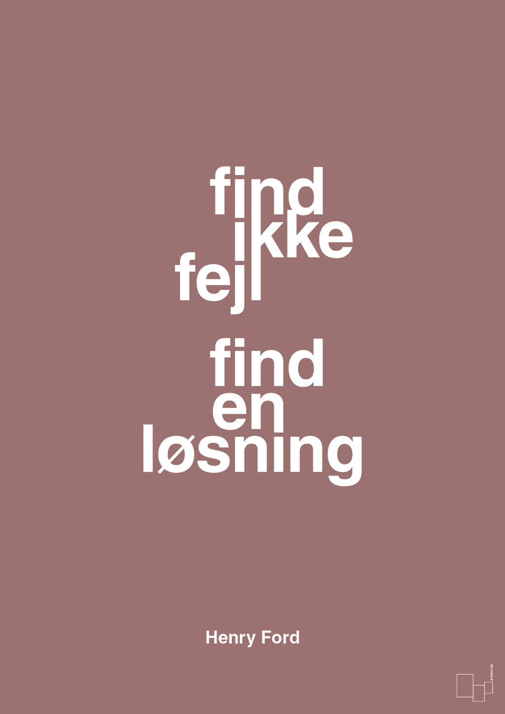 plakat: find ikke fejl find en løsning - plum-Opfinder-A1two3