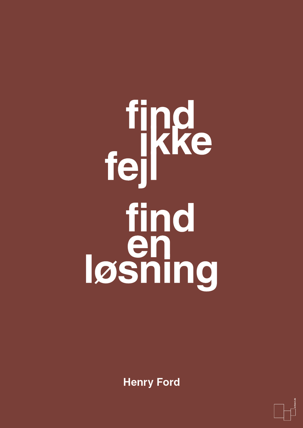 plakat: find ikke fejl find en løsning - red pepper-Opfinder-A1two3