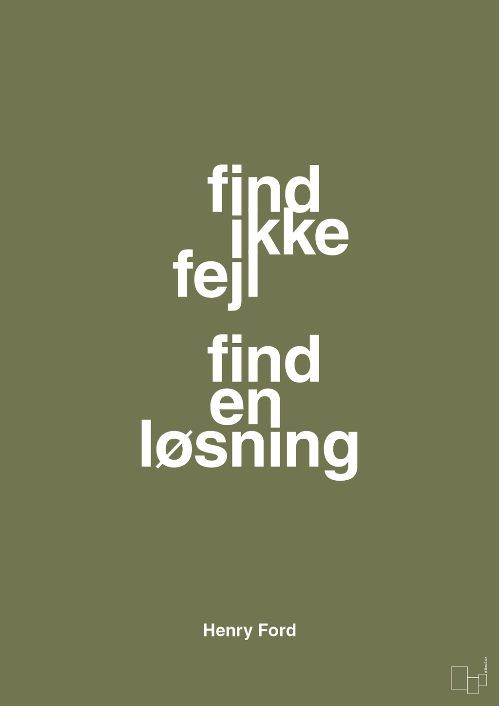 plakat: find ikke fejl find en løsning - secret meadow-Opfinder-A1two3