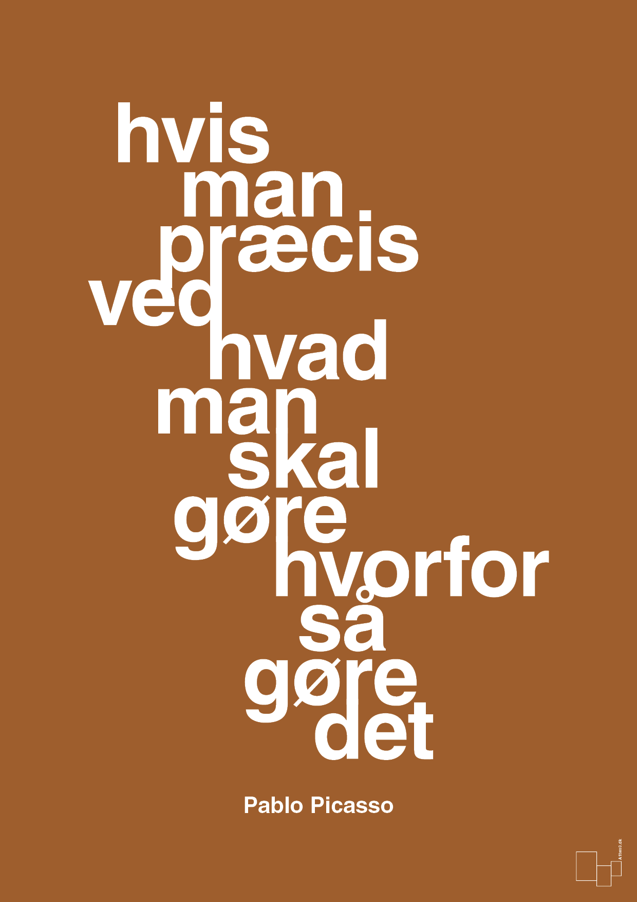 plakat: hvis man præcis ved hvad man skal gøre hvorfor så gøre det - cognac-Kunstner-A1two3