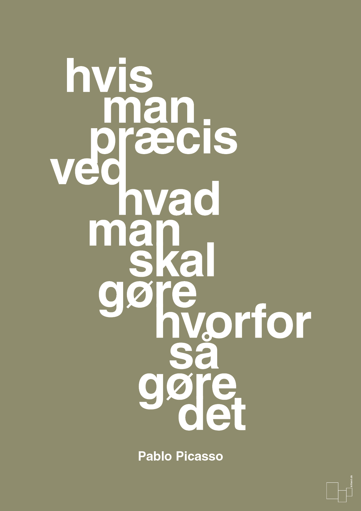 plakat: hvis man præcis ved hvad man skal gøre hvorfor så gøre det - misty forrest-Kunstner-A1two3