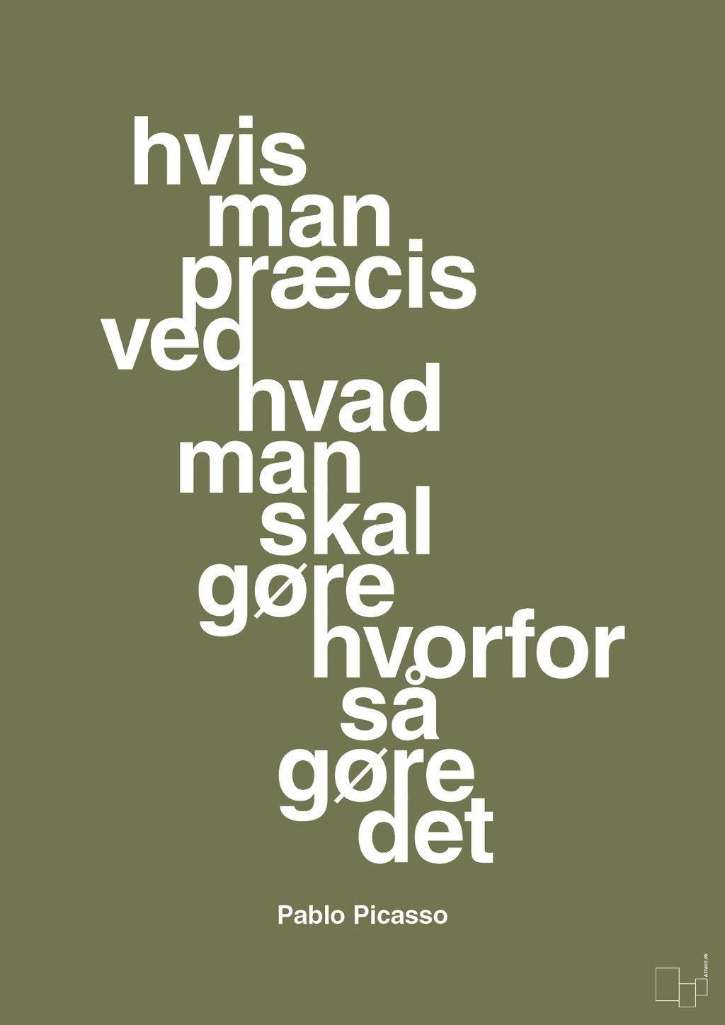 plakat: hvis man præcis ved hvad man skal gøre hvorfor så gøre det - secret meadow-Kunstner-A1two3