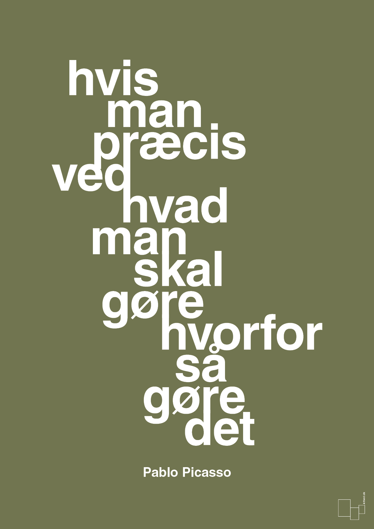 plakat: hvis man præcis ved hvad man skal gøre hvorfor så gøre det - secret meadow-Kunstner-A1two3